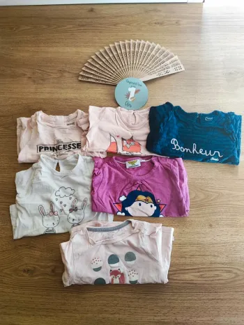 Lot de 6 t-shirts manches longues taille 12 mois