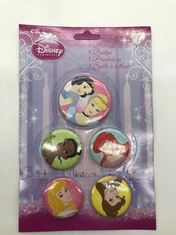 5 badges Disney Princess