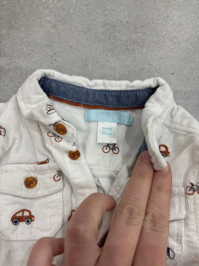 Chemise blanche à motifs - photo numéro 2