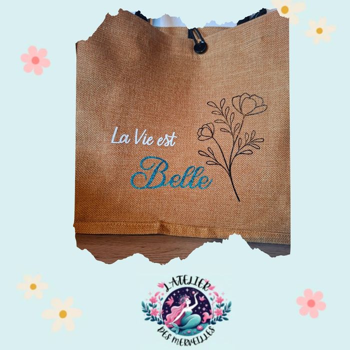 Sac en tissus toile de jute - photo numéro 2
