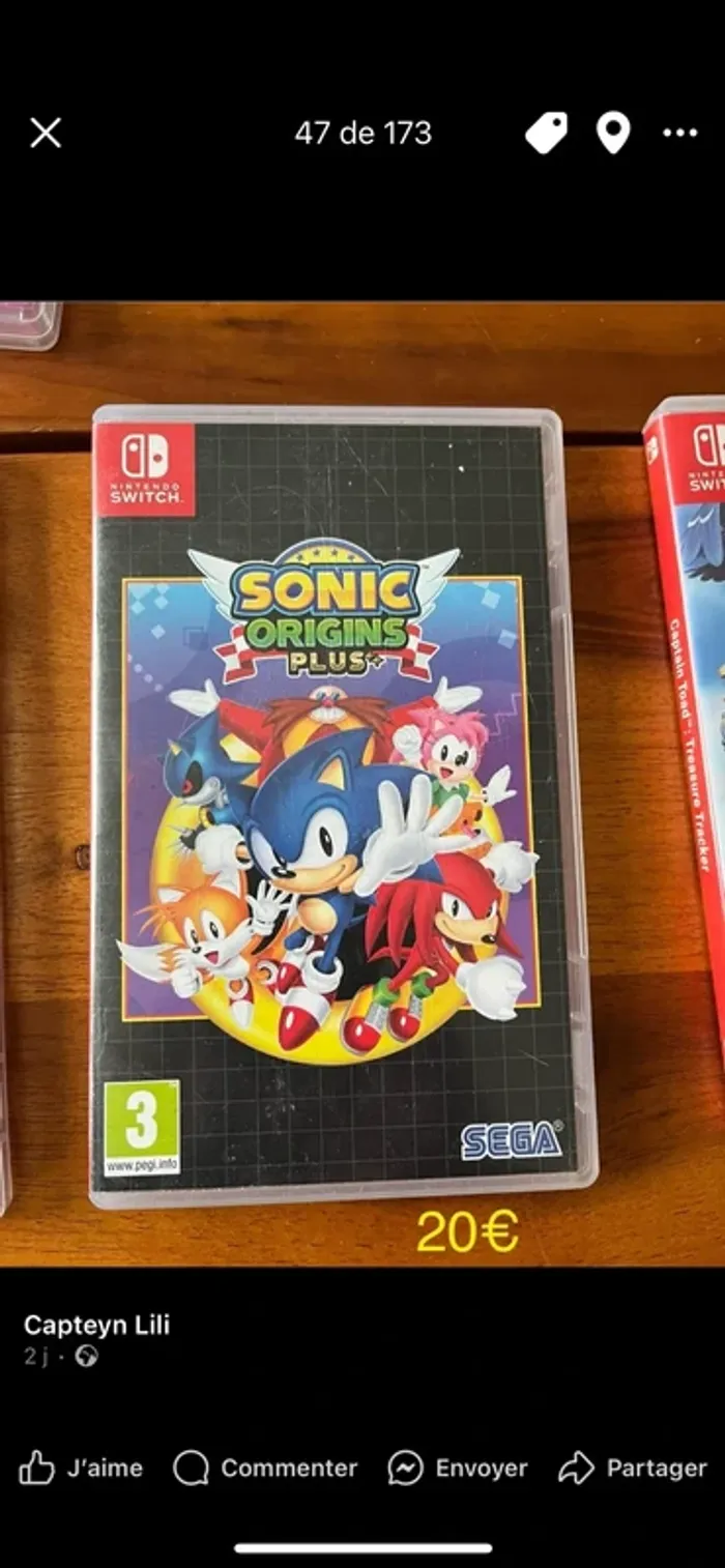 Sonic jeu switch