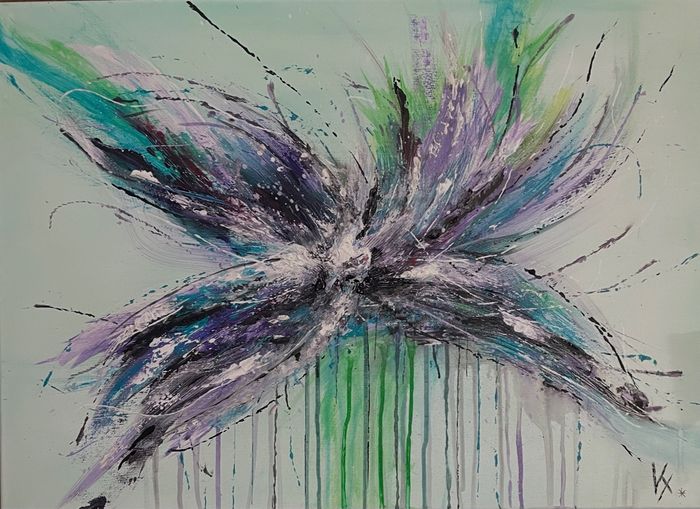 « Éclat boréal » Acrylique sur toile