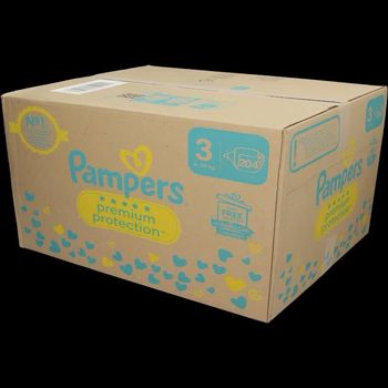 Pampers Couches Premium Protection Taille 3, 204 pièces