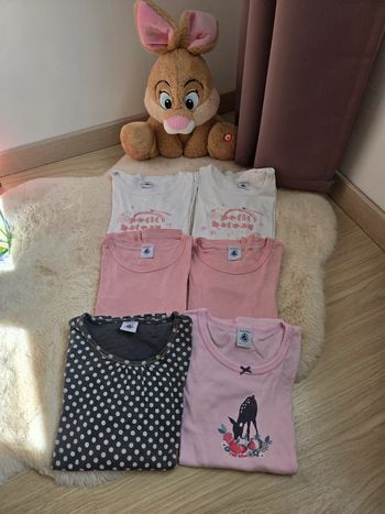 6 maillots de corps ML petit bateau 8 ans