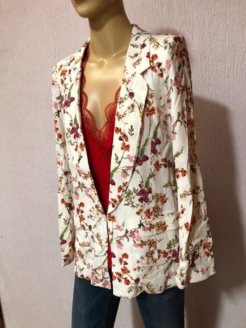Veste blazer à fleurs naf naf - ne u f