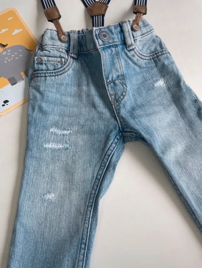 Jeans stylé à bretelles - photo numéro 3