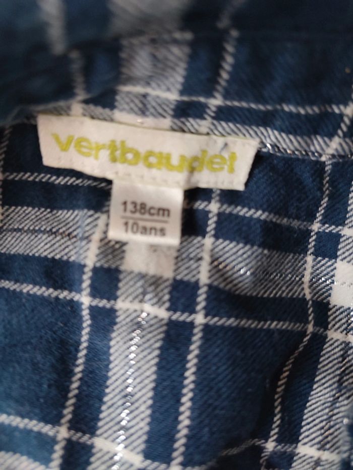 Chemise fille a carreaux Vertbaudet 10 ans - photo numéro 3