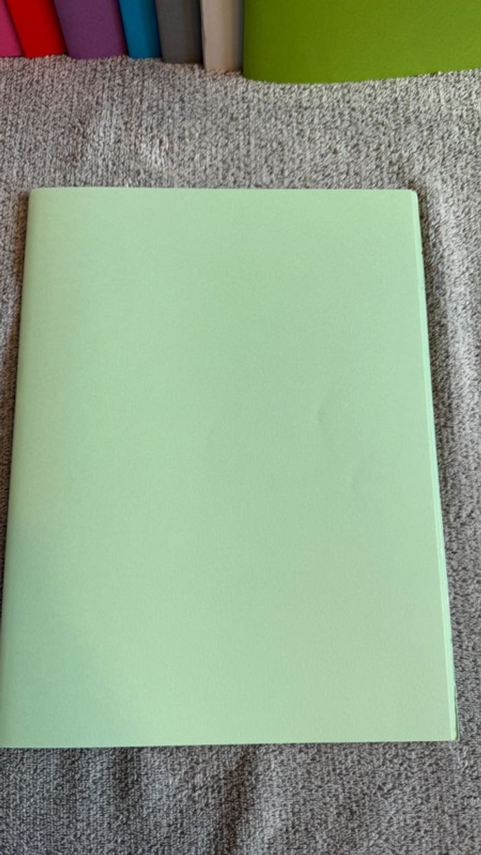 Ensemble de 6 chemises rigides vert eau