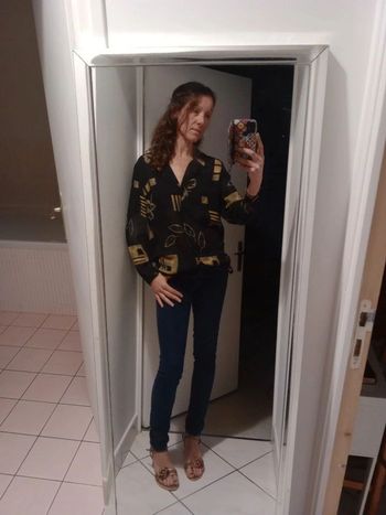 Tunique femme L noire dorée c72