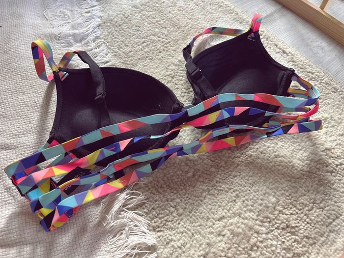 Soutien-gorge undiz noir et multicolore neuf - photo numéro 2