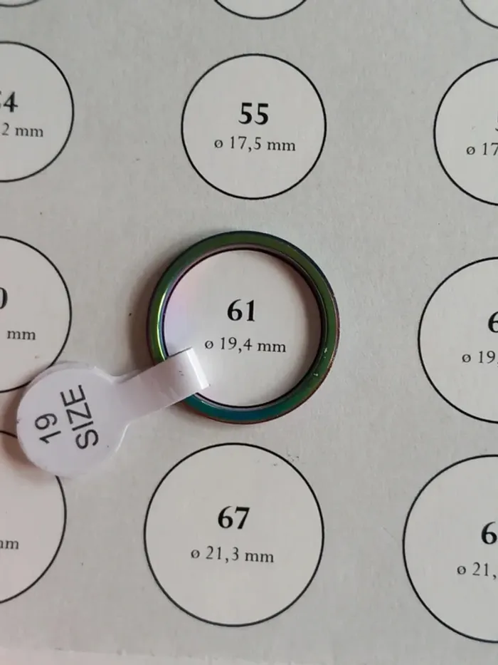 Bague en acier inoxydable Multicolore  taille 19 - photo numéro 4