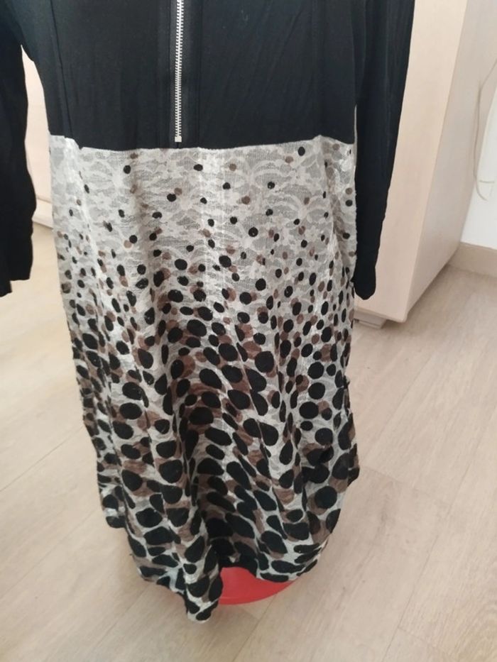 Robe automne taille 44 marron et noir - photo numéro 3