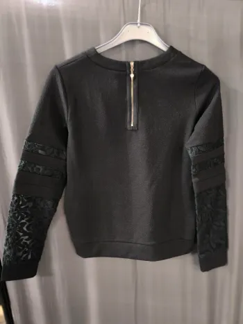 339680 haut noir manche transparente femme S/M