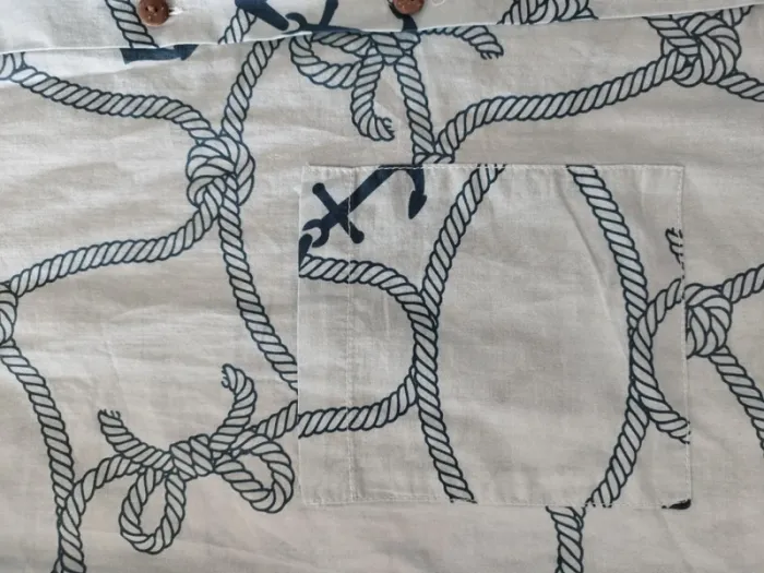 Chemise homme noeuds marins coton été - photo numéro 6