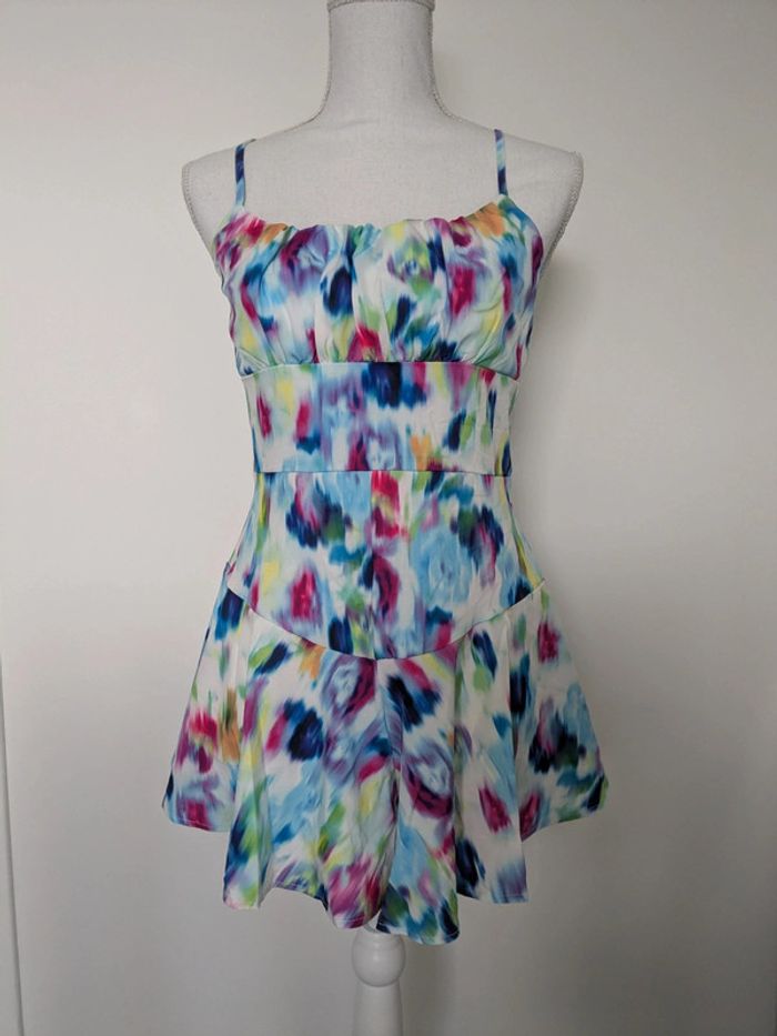 Combishort imprimé fleuri / fondu multicolore Taille M ou 38