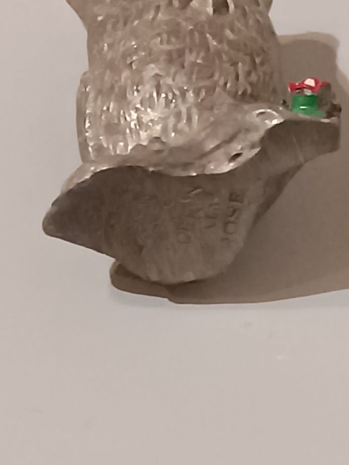 Chouette en étain à la rose - photo numéro 8