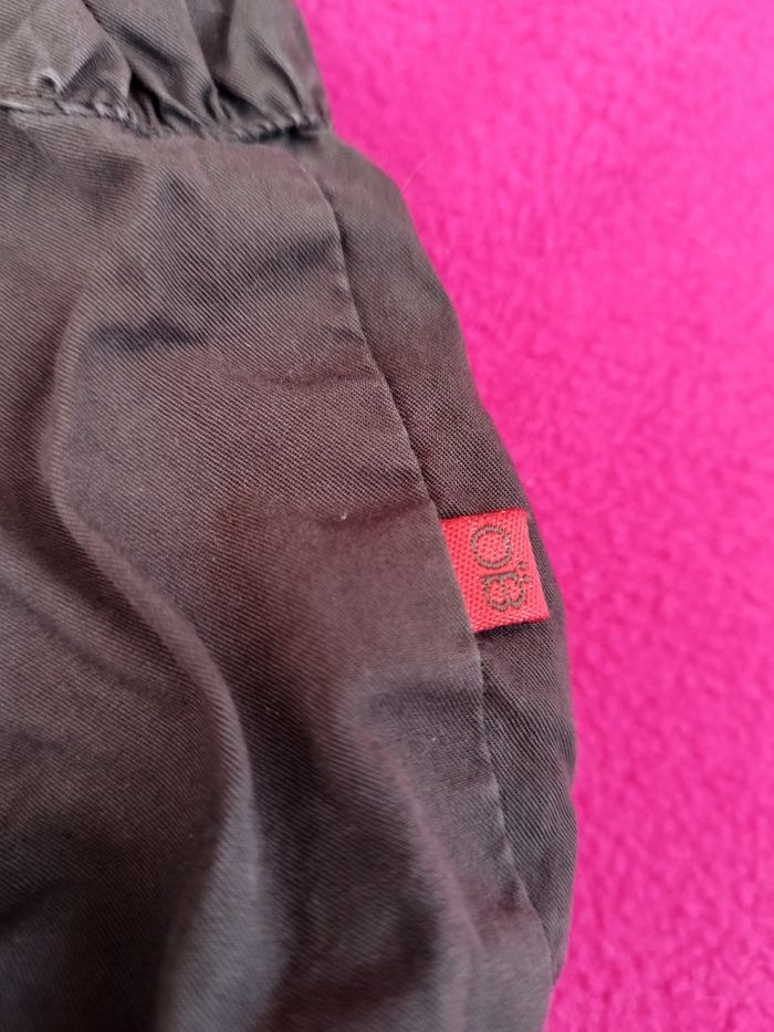 Pantalon marron brodé Obaïbi T 6 mois/67cm - photo numéro 5