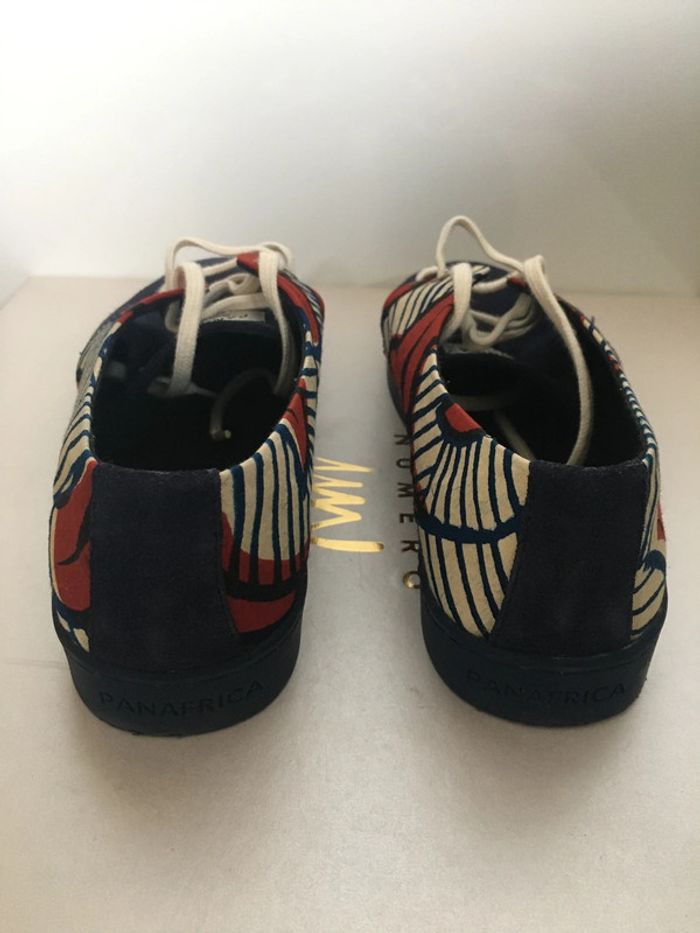 Sneackers basket wax cuir Panafrica - photo numéro 3