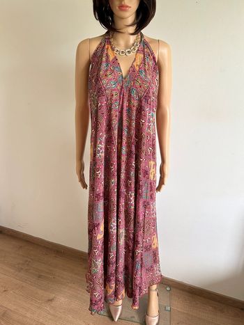 Robe longue neuve en soie Trebol taille unique