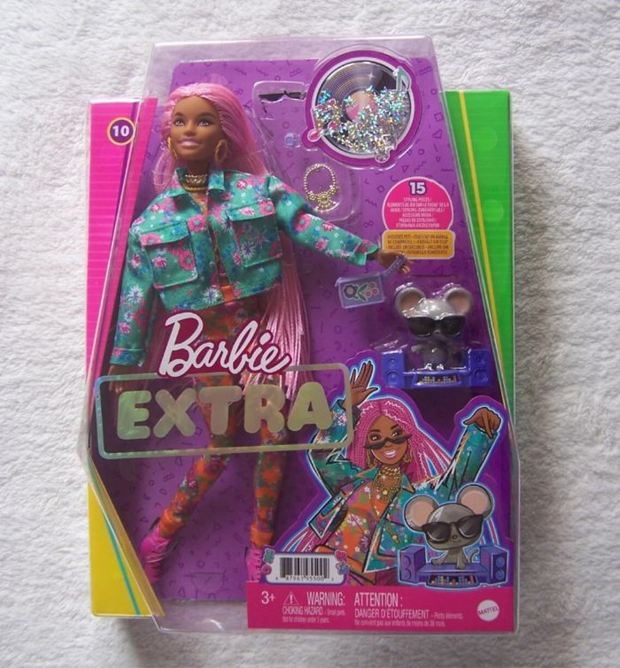 Poupée  BARBIE extra tresse rose ´ 10 - photo numéro 3