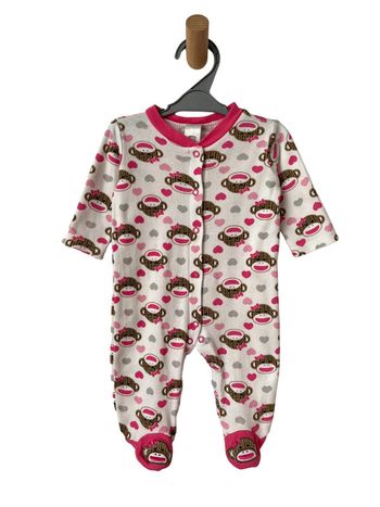 Pyjama coton (singes et coeurs) - Baby Starters 3 mois