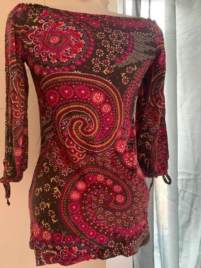 Blouse Defimode taille 36 fleurie manches 3/4 - photo numéro 10