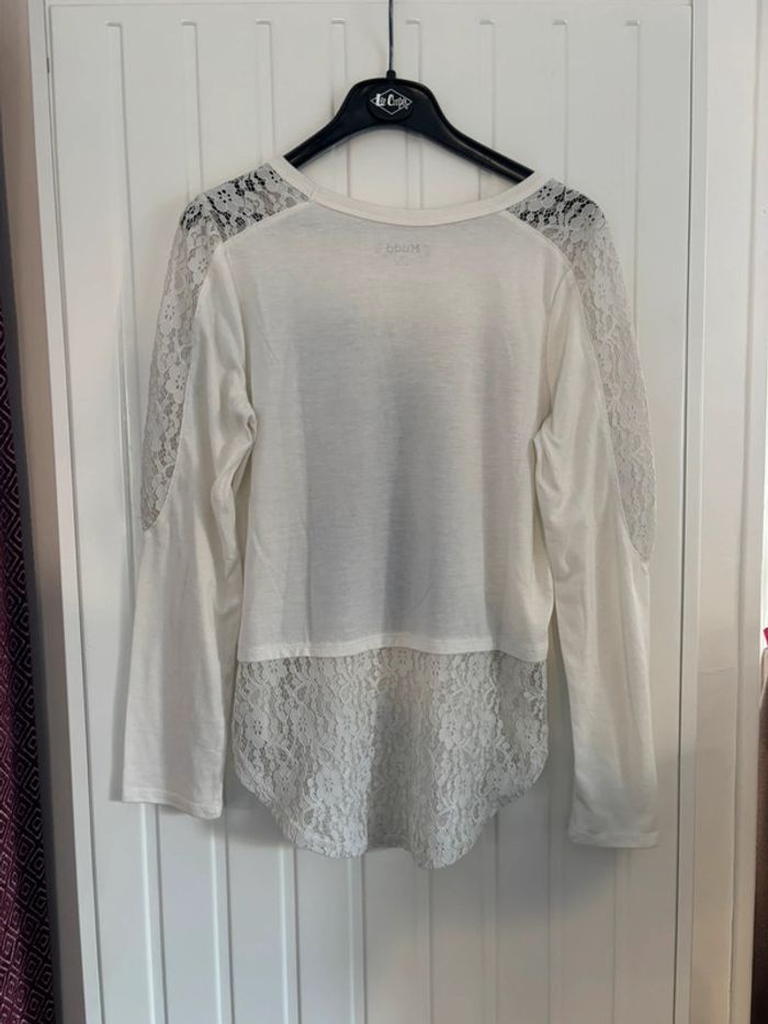 Tee-shirt manche longue dentelle Mudd XS - photo numéro 7