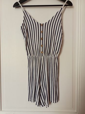 Combishort rayée femme