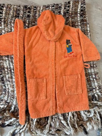 Peignoire enfant petit ours brun 2/3 ans