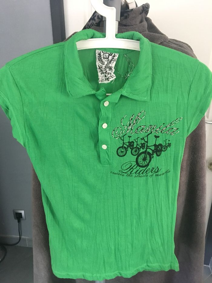 Débardeur léger vert à perle