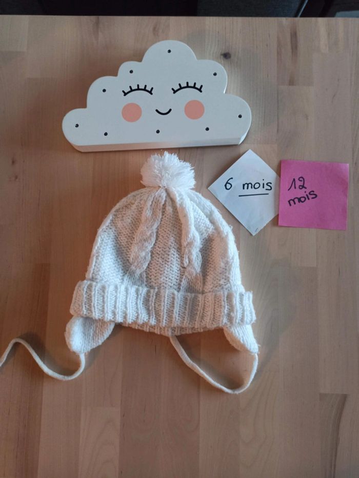 Bonnet blanc 6-12mois 74/80