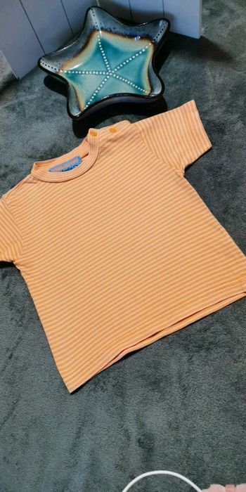 T-shirt rayé orange
