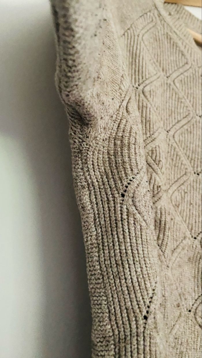 Pull col rond Imua beige - photo numéro 5