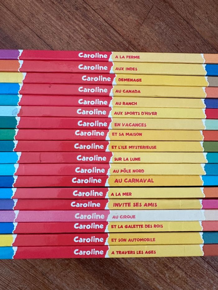 Lot de 18 livres Caroline édition couleurs bords damiers albums Pierre Probst - photo numéro 5