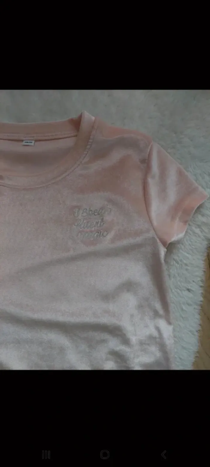 Tee-shirt velours 12 ans - photo numéro 2