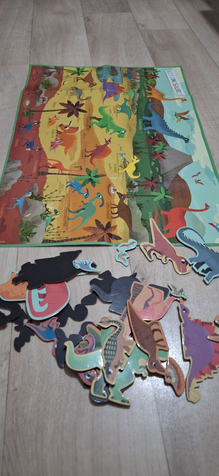 🦖 Pochette aimantée dinosaures – 30 aimants + poster – 3 ans et + - photo numéro 3