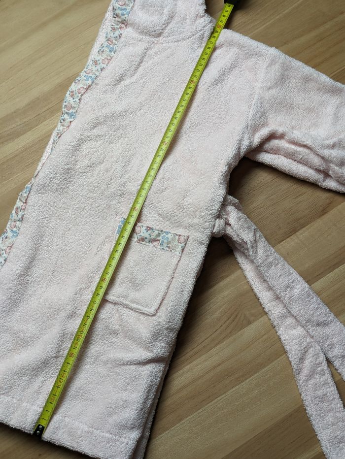 Peignoir Cyrillus en éponge et tissu liberty rose 4 ans - photo numéro 6