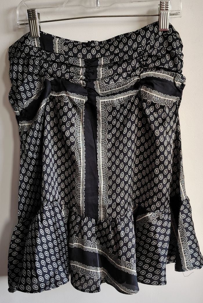 Jupe noire à motifs cachemire – Manolie – Taille M