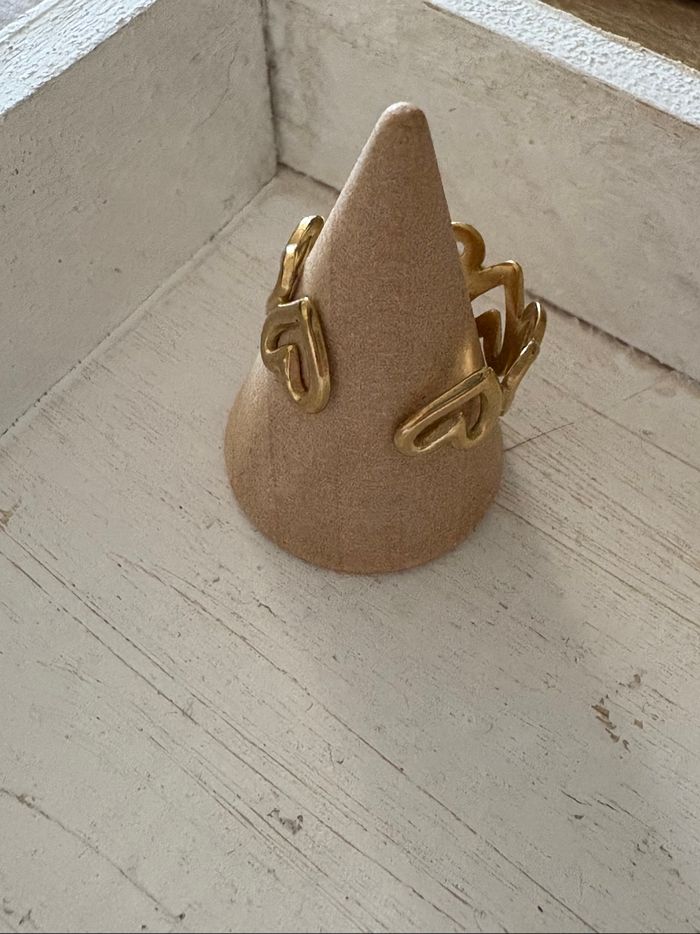 Bague dorée acier inoxydable - photo numéro 3