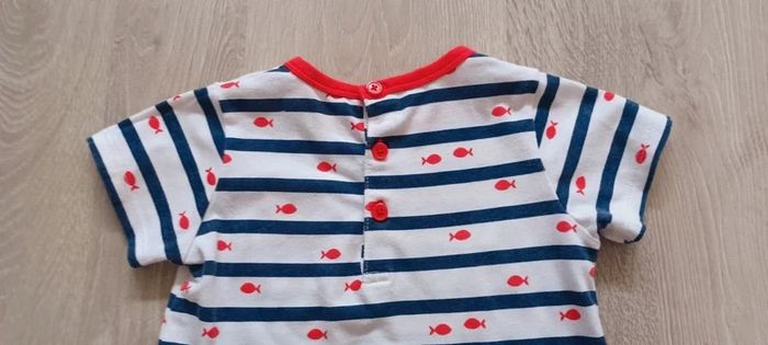 Ensemble bébé garçon rouge, bleu et blanc, motif poisson, taille 23 mois, en bon état. - photo numéro 7