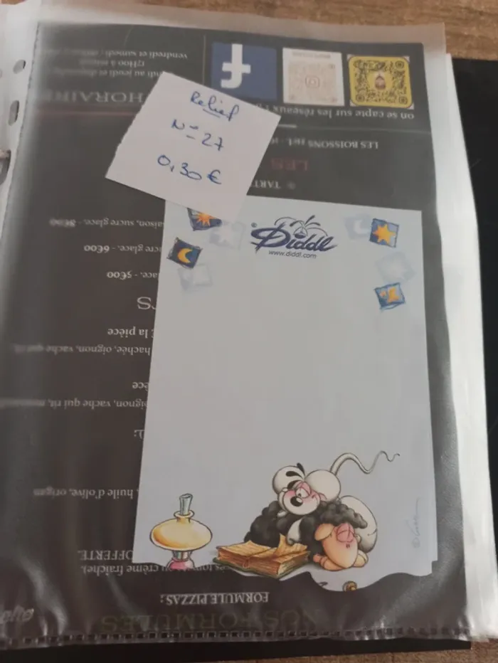 Feuille Diddl relief 27 0,30€