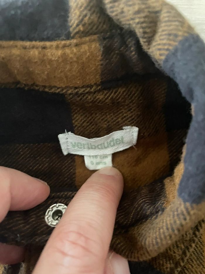 Chemise à carreaux chaude Vertbaudet 6 ans - photo numéro 3