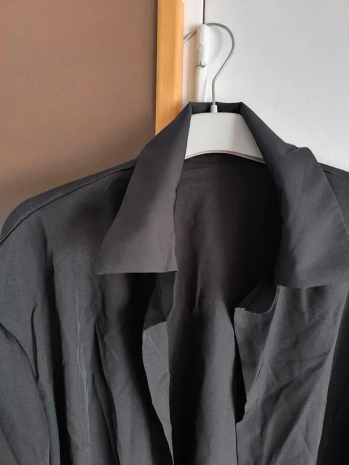 Chemise ouverte noire femme XL - photo numéro 11