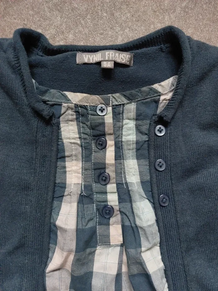 Pull effet gilet et chemise - photo numéro 4