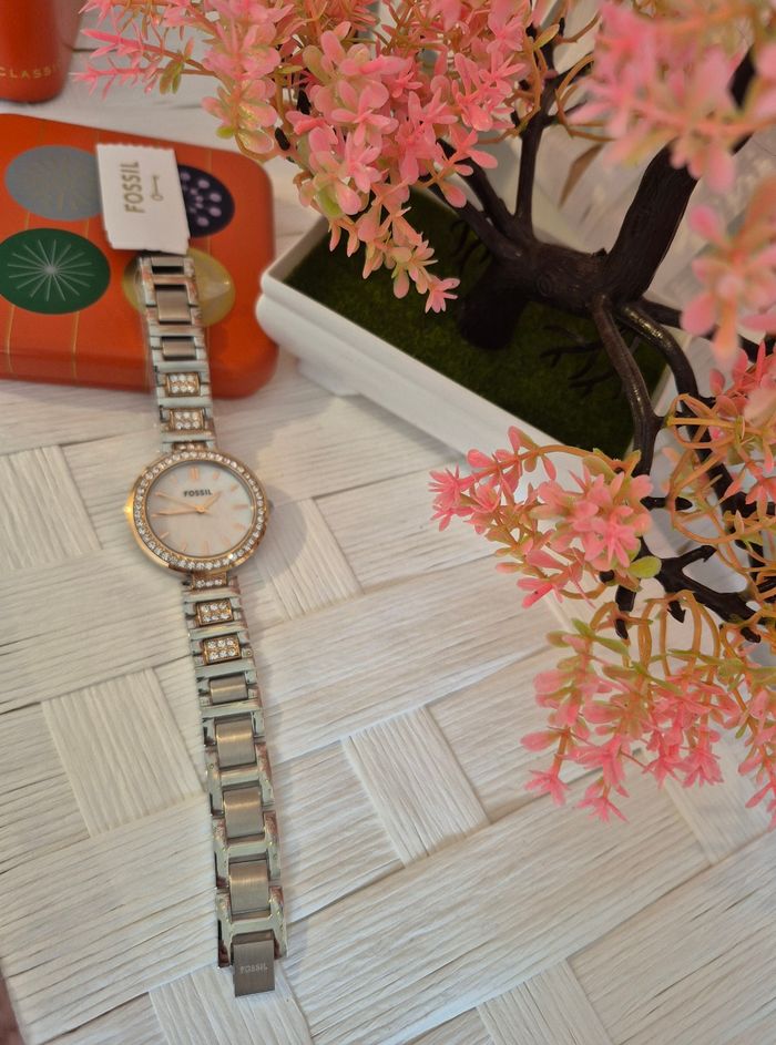 💕jolie Montre Karli à trois aiguilles, bicolore Fossil Femme 💕 - photo numéro 6