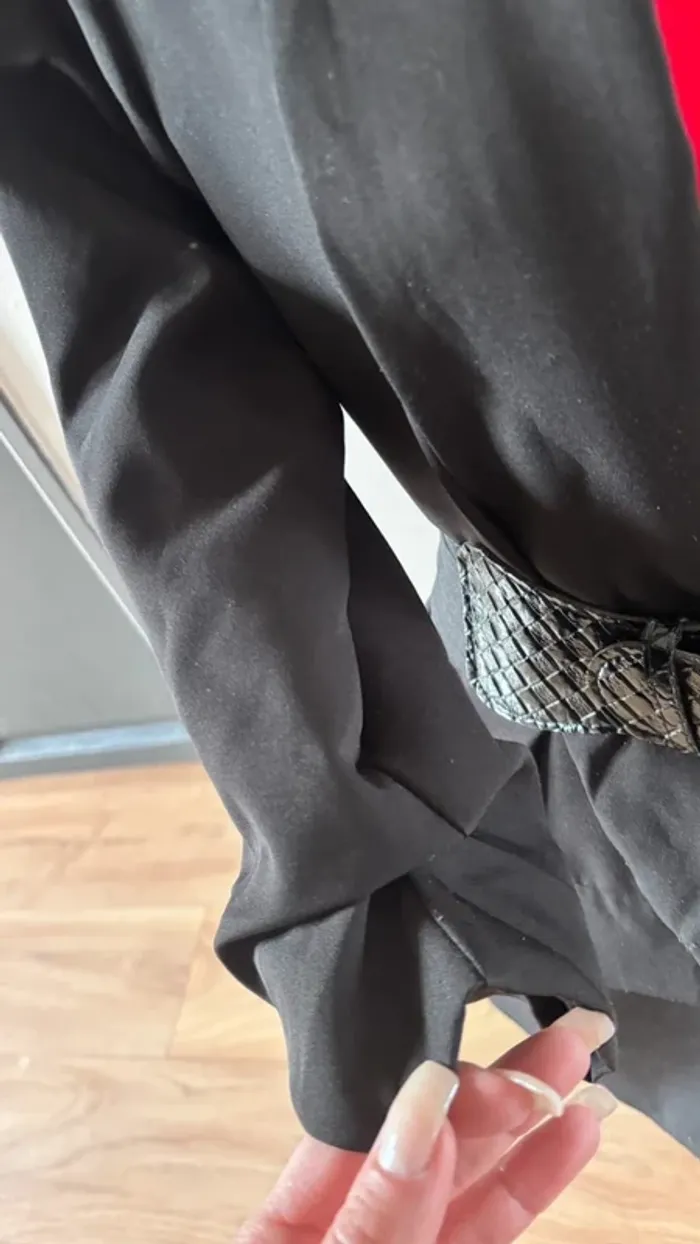 🌸 long blazer noir manche accordéon taille unique #newcollection - photo numéro 4