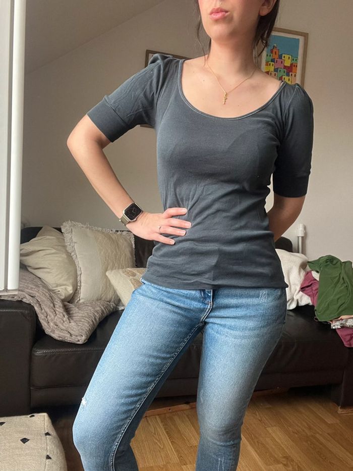 Tee shirt anthracite - Vanessa Bruno - 38 - photo numéro 2