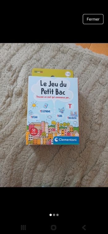 Jeu de société  enfant  "Jeu du petit bac"
