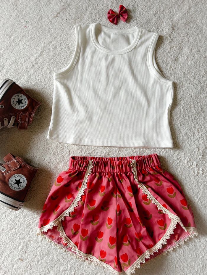 Ensemble short et noeud créatrice 8 ans - photo numéro 2