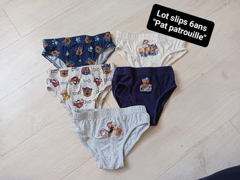 Lot slips 6ans garçon Paw Patrol 